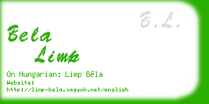 bela limp business card